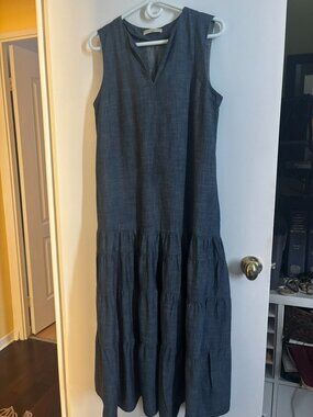 Wayward Fancies Drop-Waist Chambray Seeveless Summer Dress